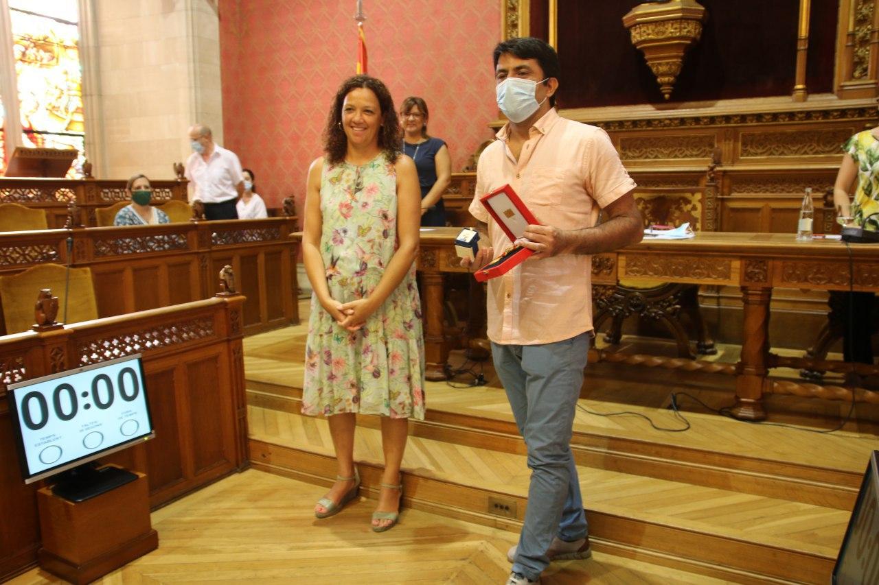La presidenta Catalina Cladera amb el nou conseller electe Joan Llodrà Gayà