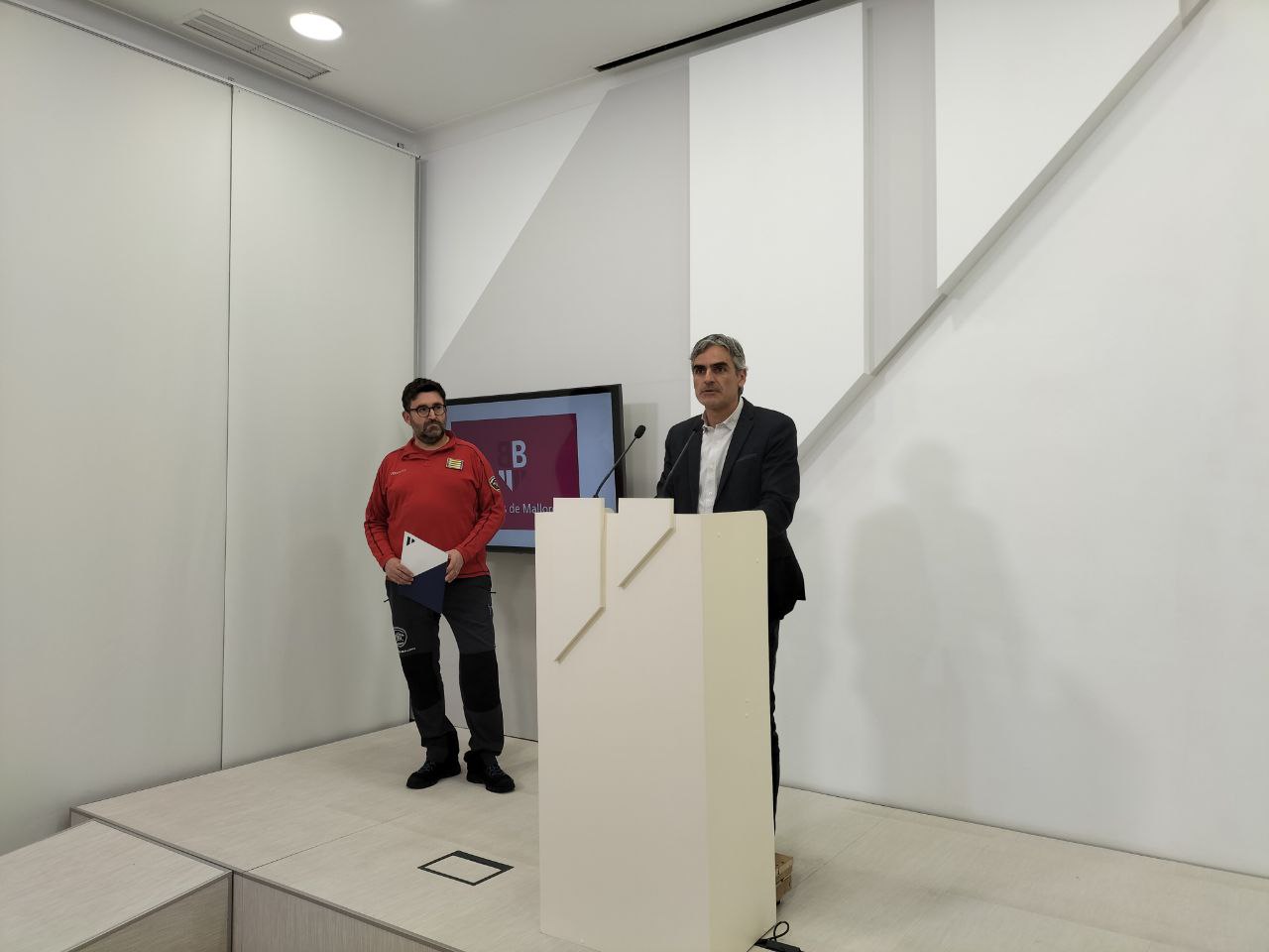 Josep Lluís Colom i Pedro Ladaria, a la roda de premsa