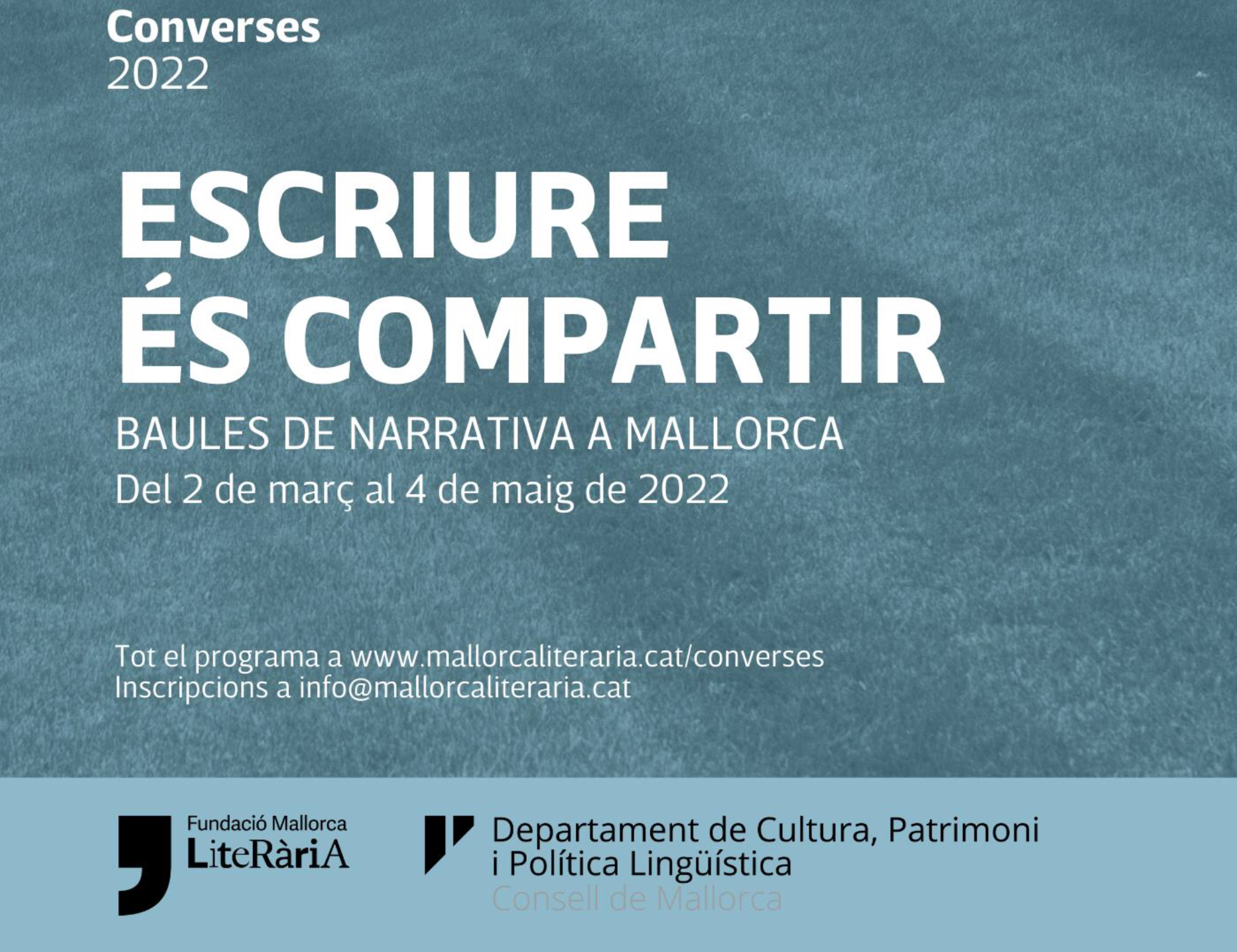 Escriure és compartir, cicle Converses 2022 de la Fundació Mallorca Literària