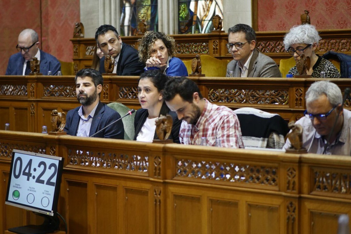 Intervenció de la consellera de Territori, Maria Antònia Garcias, durant el Ple del Consell.