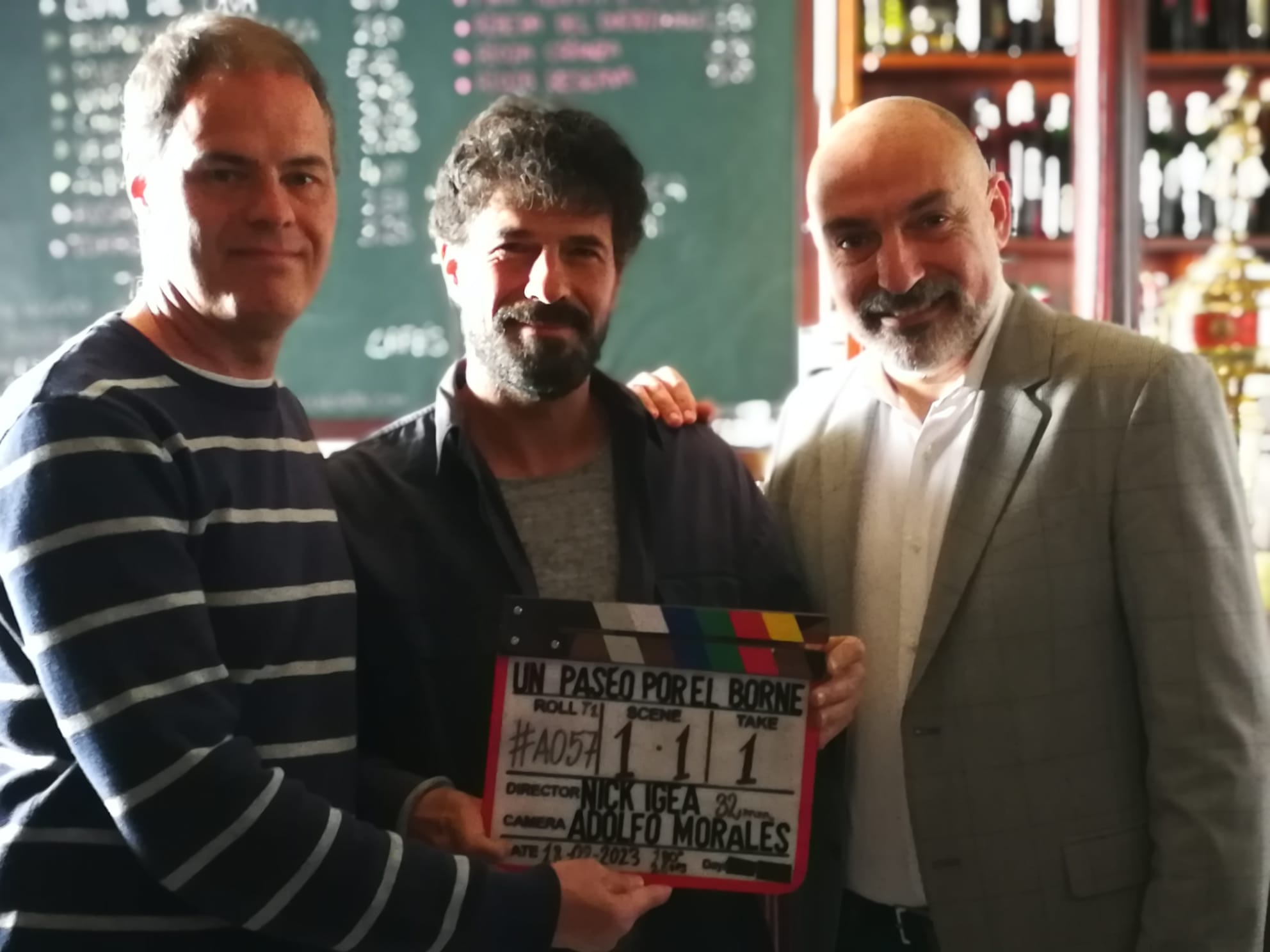 D’esquerra a dreta: el director Nick Igea, l’actor Rodolfo Sancho i el conseller Andreu Serra.