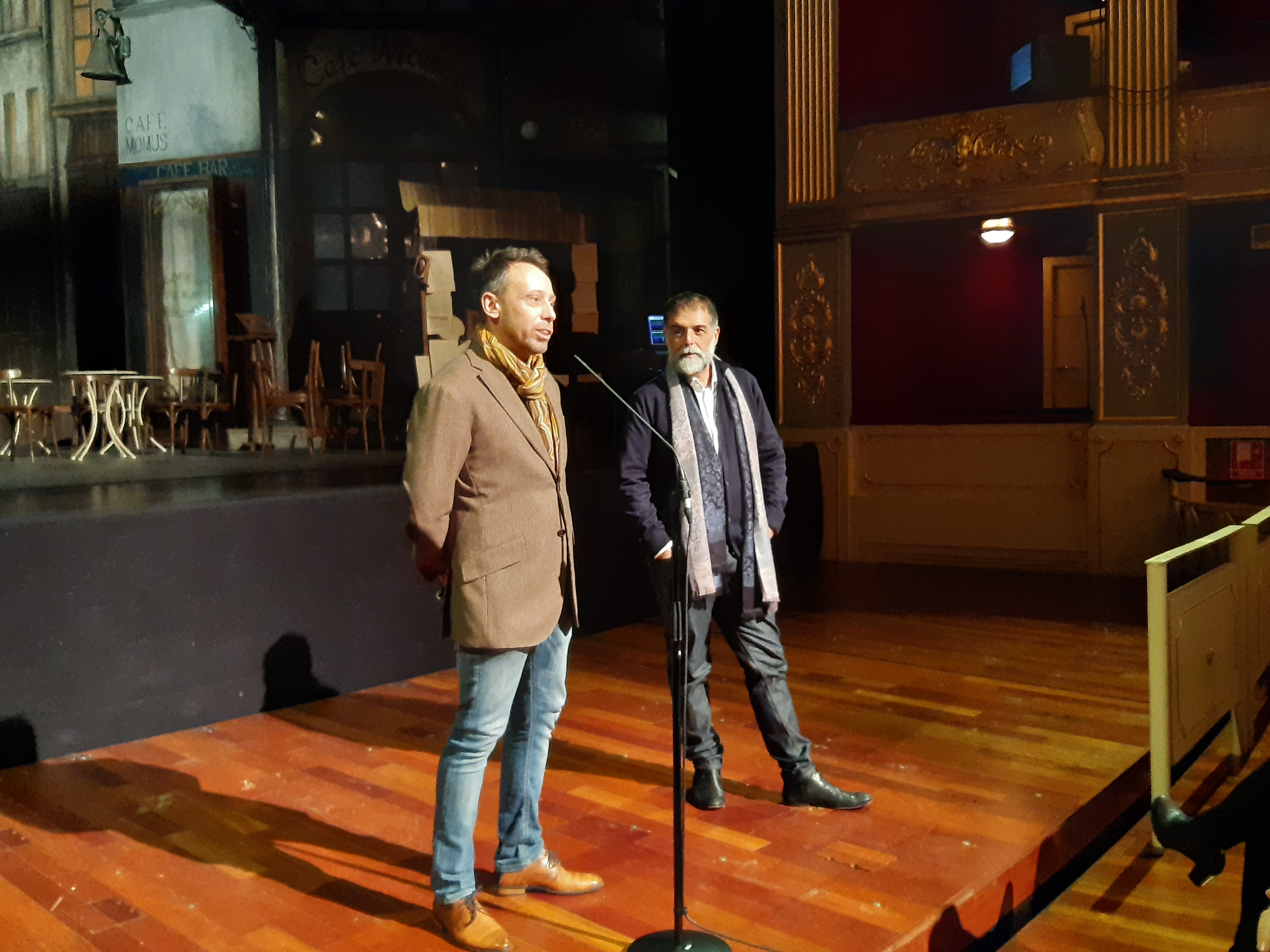 El director musical de l'obra, Matteo Beltrami, i el director d'escena de La Bohème, Salvo Piro.