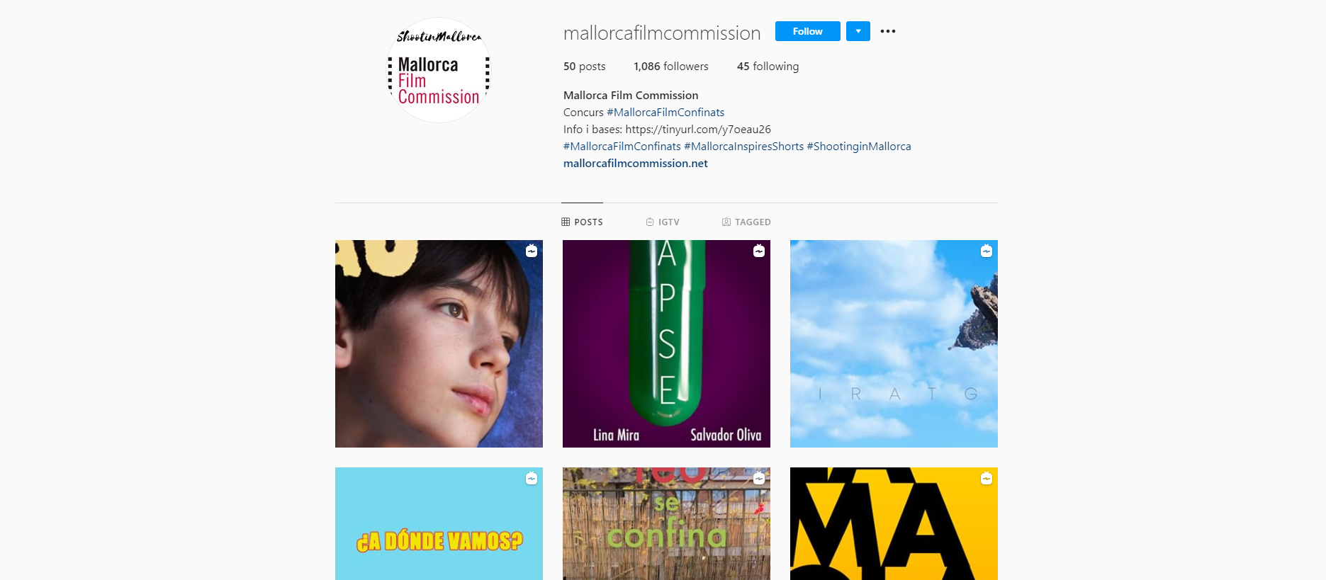 El cinquè premi serà per al curtmetratge amb més m'agrades al canal d'Instagram de la Mallorca Film Commission (@mallorcafilmcommission).