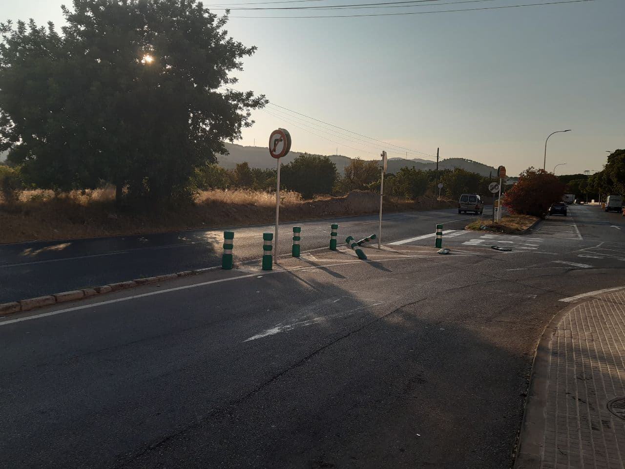 Intersección donde se proyecta la nueva rotonda de la ctra. de Puigpunyent (Ma- 1041)