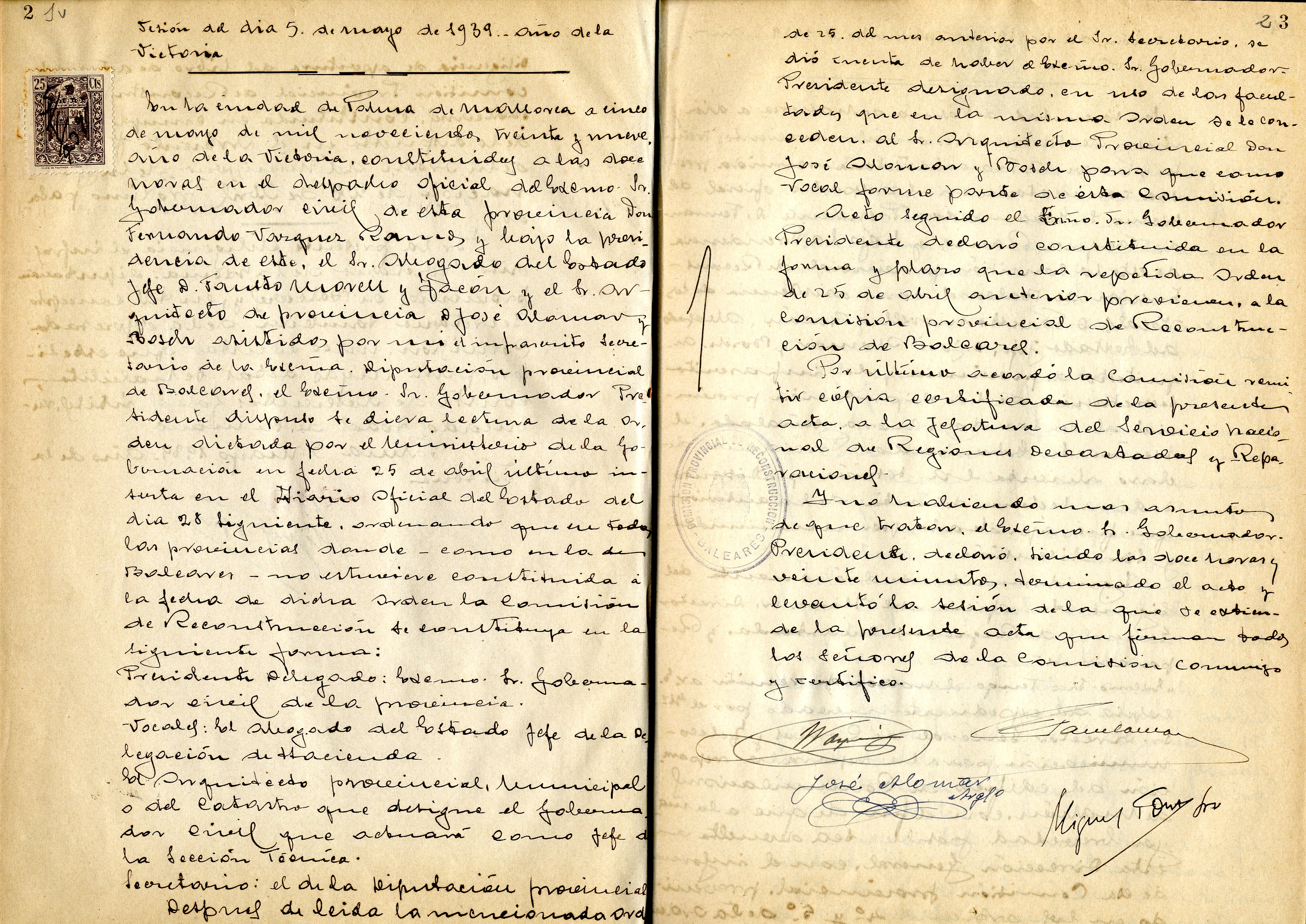XII-728/2 Acta de constitució (1939)