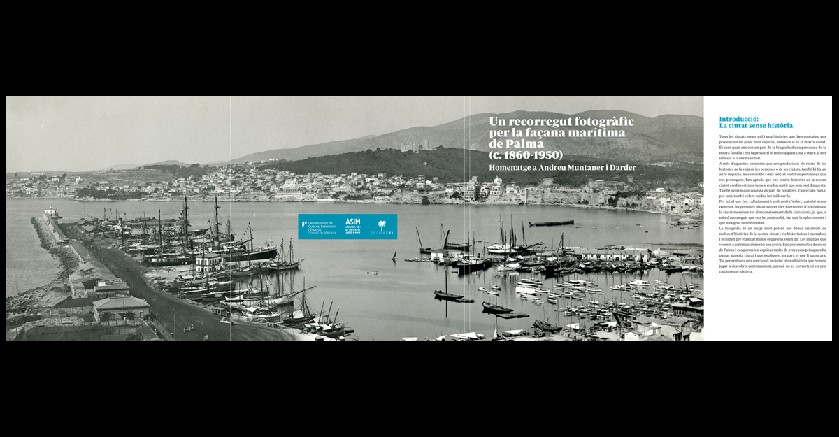 13. Portada del catàleg <i>Un recorregut fotogràfic per la façana marítima de Palma (c. 1860-1960): homenatge a Andreu Muntaner Darder</i> (2017)