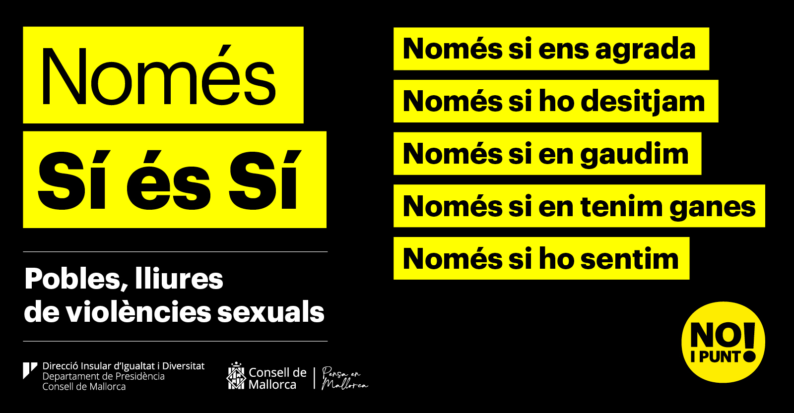 Cartel de la campaña «No i punt!»